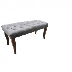 Canapea tip banca tapitata cu stofa, Gri, 90 cm x 45 cm x 45 cm Canapea tip banca tapitata cu stofa, Gri, 90 cm x 45 cm x 45 cm