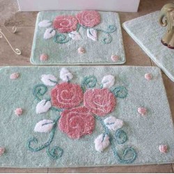"JARDIN MINT" Set 3 Covorase de baie