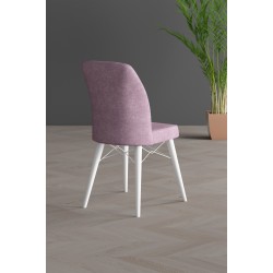 Scaun tapitat, Horizon Rozalin, material textil, picioare lemn ALB , dining/bucatarie, cadru metal Scaun tapitat, Horizon Rozalin, material textil, picioare lemn ALB , dining/bucatarie, cadru metal