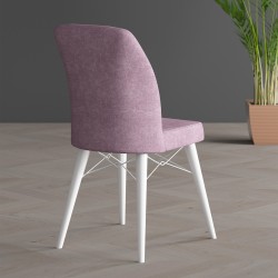 Scaun tapitat, Horizon Rozalin, material textil, picioare lemn ALB , dining/bucatarie, cadru metal Scaun tapitat, Horizon Rozalin, material textil, picioare lemn ALB , dining/bucatarie, cadru metal