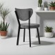 Scaun tapitat extra rezisdant picoare metal, HORECA, cafenea, dining, bucatarie, Gemstone, Gri, material catifea