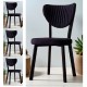 Set 4 Scaune Tapitat Catifea, Gemstone, pentru HoReCa, bucatarie, living, cadru extra rezistent metal negru, tapitat catifea Negru, 45 x 45 x 85 cm