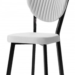 Scaun tapitat extra rezisdant picoare metal, HORECA, cafenea, dining, bucatarie, Gemstone, Crem, material catifea Scaun tapitat extra rezisdant picoare metal, HORECA, cafenea, dining, bucatarie, Gemstone, Crem, material catifea