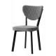 Scaun tapitat extra rezisdant picoare metal, HORECA, cafenea, dining, bucatarie, Gemstone, Gri, material catifea