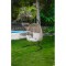 Balansoar suspendat Casafun, 112x100x120/220 cm, otel/macrome sinteti, Crem Cappucino, Negru