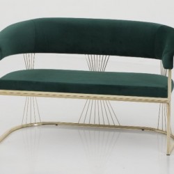 Canapele-London Master Verde Smarald, Tapitat catifea, Cadru si picioare metal auriu Canapele-London Master Verde Smarald, Tapitat catifea, Cadru si picioare metal auriu