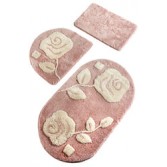 "PINKIE Roz"  Set 3 Covorase de baie