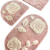 "PINKIE Roz"  Set 3 Covorase de baie