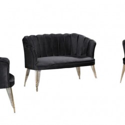 Set Canapea London Queen Coffee Set Negru