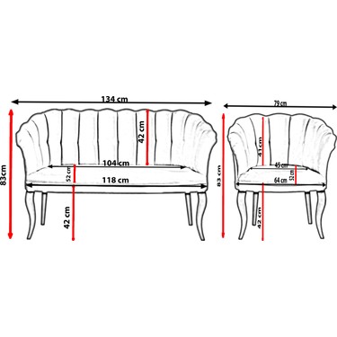 Set Canapea London Queen Coffee Set, Rozalin