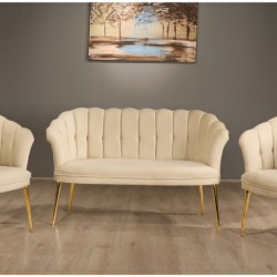 Set Canapea London Queen Coffee Set, Cappucino-Crem