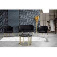 Set Canapea London Queen Coffee Set Negru Set Canapea London Queen Coffee Set Negru