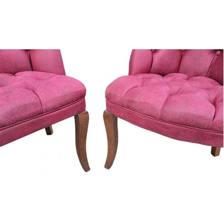 Fotolii London Times, Bordo, Tapitat Textil, Cadru si Picioare Lemn