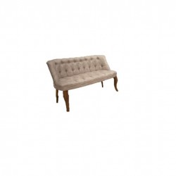 London Times Coffee Set, Crem, Tapitat Textil, 1 Canapea 2 Locuri, 2 Fotolii, Cadru si Picioare Lem