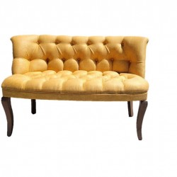 Canapele-London Times, Mustar, Tapitat Textil, Cadru si Picioare Lemn