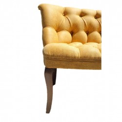 London Times Coffee Set, Mustar, Stofa de calitate superioara 1 Canapea 2 Locuri, 2 Fotolii, Cadru si Picioare Lem