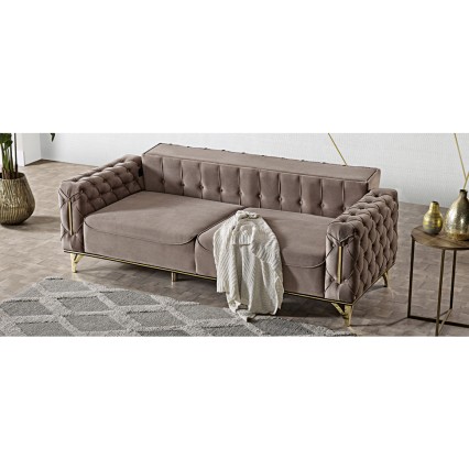 Canapea  Casafun HANEDAN, 3 locuri, 223x90x 83 cm, culoare Cappucino Maro