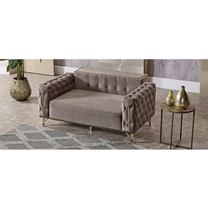 Canapea  Casafun HANEDAN, 3 locuri, 223x90x 83 cm, culoare Cappucino Maro