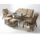 Set Complet Mobilier de Terasă VIP „Bosfor Ebrar” – Lux și Confort pentru 7 Persoane