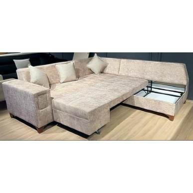 Coltar Luna, cu pad si lada, stofa textil, 275 x 275 cm x 83 cm, Crem Bej Coltar Luna, cu pad si lada, stofa textil, 275 x 275 cm x 83 cm, Crem Bej