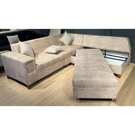Coltar Luna, cu pad si lada, stofa textil, 275 x 275 cm x 83 cm, Crem Bej Coltar Luna, cu pad si lada, stofa textil, 275 x 275 cm x 83 cm, Crem Bej