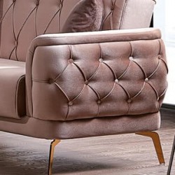 Canapea Extensibile STEA, Maro, 3 locuri, 230x85x 83 cm